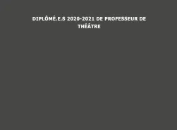 Diplômés 2020-2021 de professeur de théâtre Diplômés 2020-2021 de professeur de théâtre